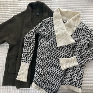 Winter maternity sweater bundle ~ two wool blend sweaters